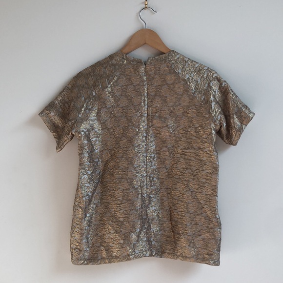 Paul & Joe Sister metallic shell top, size 3 (fits like a M/L) - Picture 2 of 3
